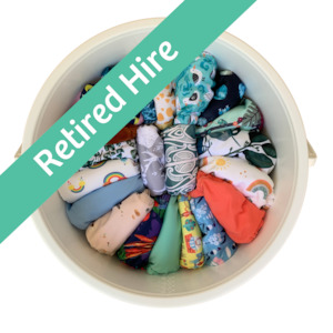 Newborn Nappies: Retired Hire Mystery Bucket- Newborn Premium (2.5-7kg)
