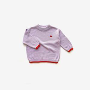 The Rest - Organic Cotton Knit Jumper - Lilac Dip