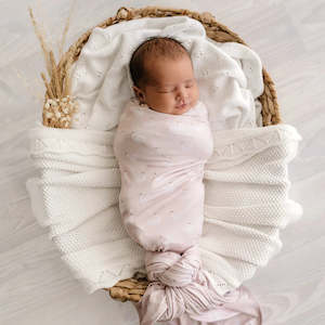Mod Tod: Mod + Tod - Stretchy Swaddle - Swan Princess