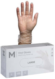 Clear Vinyl Gloves Pack of 100