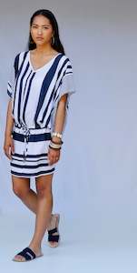 Dress: PETRA NAVY STRIPE KAFTAN