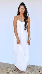 Dress: TULSI BEADED MAXI DRESS - WHITE