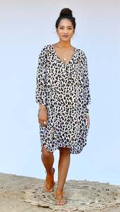 Dress: VERA ANIMAL PRINT KAFTAN DRESS