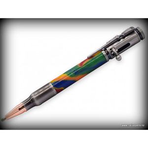 Bullet Pen Kits: Bolt Action Bullet Pen Kit - Antique Pewter