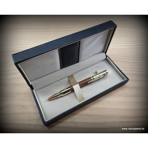 Accessories: Leather Pen Box - Black