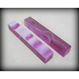 Acrylic Blanks: Acrylic Blank - Orchid and White Line
