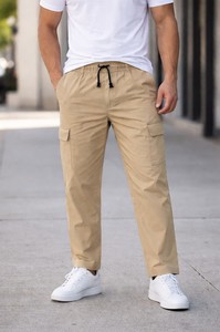 Products: 2572/5804 MENS STRETCH ELASTIC WAIST CARGO PANTS - ESCAPE - Natsons