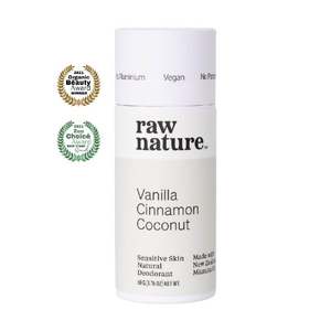 Raw Nature Natural Deodorant 50g - Vanilla + Cinnamon (No Baking Soda)