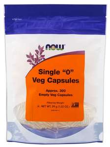 Supplements: NOW Single "O" Empty Veg Caps 300's