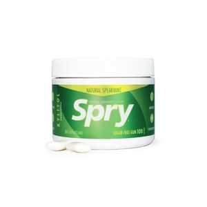 Food Bars: Spry Sugar-free Chewing Gum Spearmint 100's