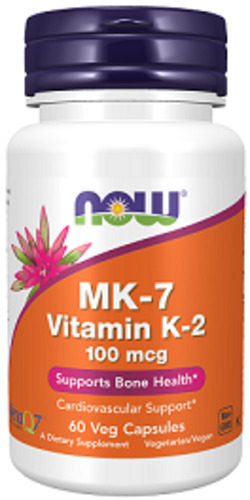 Circulation Heart: NOW Vitamin K2 MK-7100mcg 60vcaps