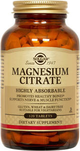*Solgar Magnesium Citrate 120 Tablets