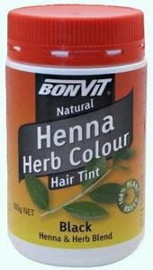 Hair Dyes: Bonvit Henna Powder - Black 100g