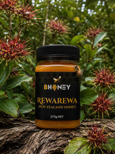 Food Bars: BHONEY Rewarewa Honey 375g