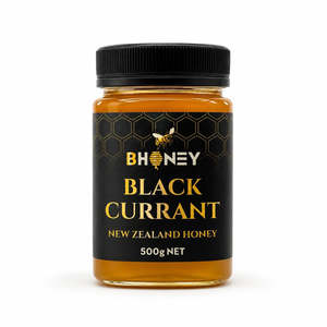 Food Bars: BHONEY Black Currant NZ Honey 500g