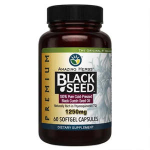 Super Foods: Amazing Herbs Black Seed Oil 1250mg 60 softgels