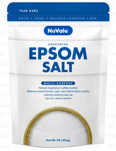 Detox Liver Kidneys: NuValu Epsom Salt (Unscented) 454g