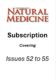 Subscription - starting Issue 52 - Natural Medicine