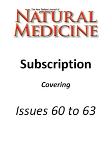 Subscription - starting Issue 60 - Natural Medicine