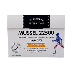 Products: Peter & John Green Lipped Mussel 22500 200 Capsules Joint Mobility Support