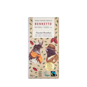 Toasted Hazelnut Organic Chocolate Block 80g