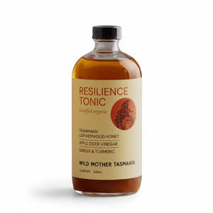 New: Wild Mother Resilience Tonic Honey Ginger Turmeric ACV 500ml