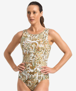 Poolproof Dreamer High Neck OP Khaki - Naturalwear NZ
