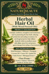 Products: Herbal Hair Oil – With Wood Pressed Oils (200 ml)