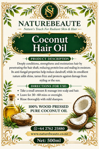 Products: Cold pressed Extra Virgin 100% Coconut oil (500ml)