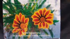 General Souvenirs: NZ Yellow/Orange Wildflower Fridge Magnets