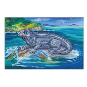 Science Biology Reptiles: NZ Painting Postcards:Tuatara