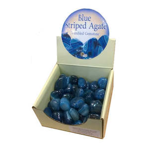 Science Earth Science: Blue Striped Agate Tumbled