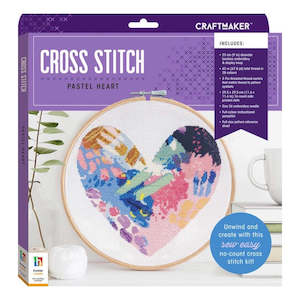Craft Maker Cross-stitch Kit: Pastel Heart
