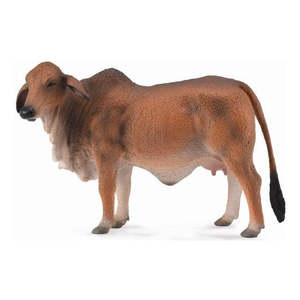 Science Biology Animals: Red Brahman Cow Figurine L