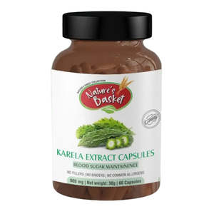 Herbal Capsules: Karela Capsules NZ (Bitter Gourd) — Healthy Glucose Metabolism Support | 60 Vegan Caps