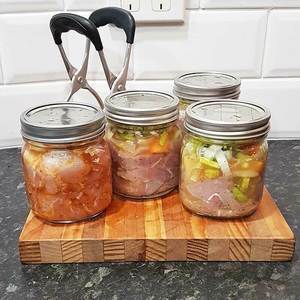 Preserving Canning Fermenting: 500ml Glass jar with Metal screw on lid (Set of 3, 6 or 12)