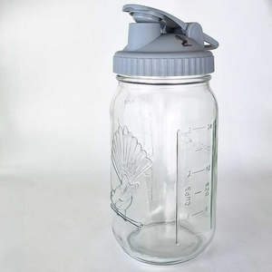 Preserving Canning Fermenting: 1 Ltre Glass jar with Store & Pour lid (Single or set of 4) from $11.60