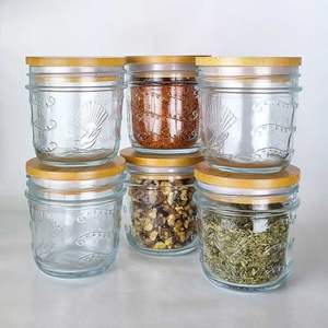 Preserving Canning Fermenting: 250ml Glass jar with Bamboo lid (Single $10.20 set of 4 $36.70)