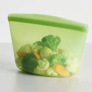 Milk Yoghurt Cheese: Stasher 4 cup silicone bowl- green