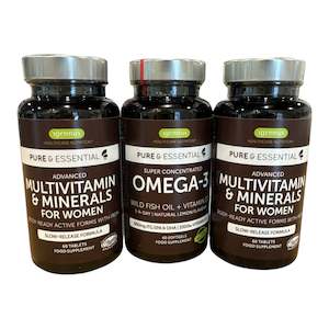 Bundle Deals: WOMENS GOOD HEALTH MULTIVITAMIN & OMEGA 3 BUNDLE - TWO MONTH SUPPLY