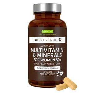 Energy & Fatigue: Methylated Multivitamin & Minerals for Women 50+, with Folate, Calcium, Magnesium & Antioxidants