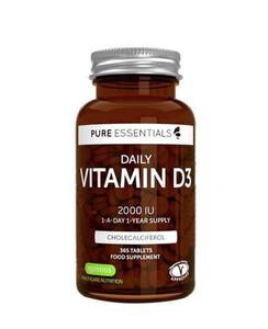 Blood Glucose Support: Daily Vitamin D3 2000iu Cholecalciferol, 1-a-day, 365 Tablets