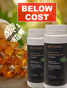 Oils: hemp seed oil capsules 100s