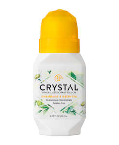 Zen: Crystal Essence Roll On Chamomile Green Tea 66ml
