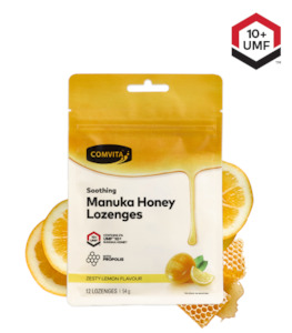 Comvita Manuka Honey Lozenge Zesty Lemon 12s