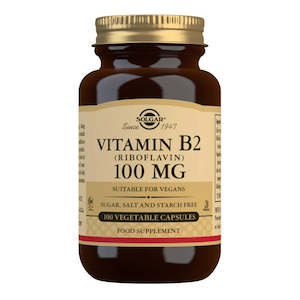 Solgar: Solgar Vitamin B2 Riboflavin 100mg 100s