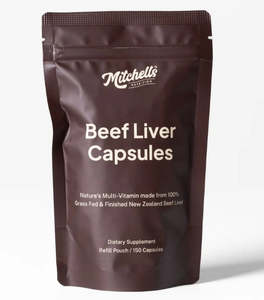 Mitchells Bone Broth: Mitchells Beef Liver 150s - Refills