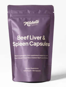 Mitchells Bone Broth: Mitchells Beef Liver + Spleen 150s - Refills