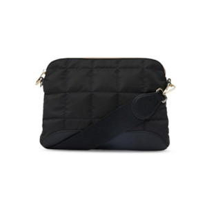 Accessories: Crossbody Quilted Bag Black