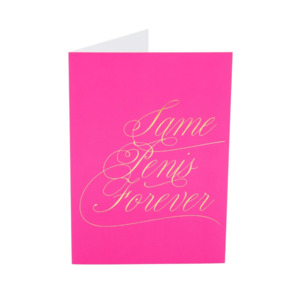Accessories: Naughty Notes Greeting Card - Same Penis Forever